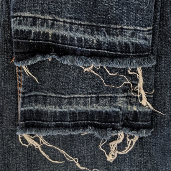 Mango High Waist Straight Leg Distressed Jeans 24 - Picture 12 of 14